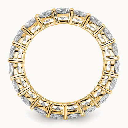 Cushion Eternity Band, 3.50 ct tw Lab-Grown Diamond — 14K Yellow Gold