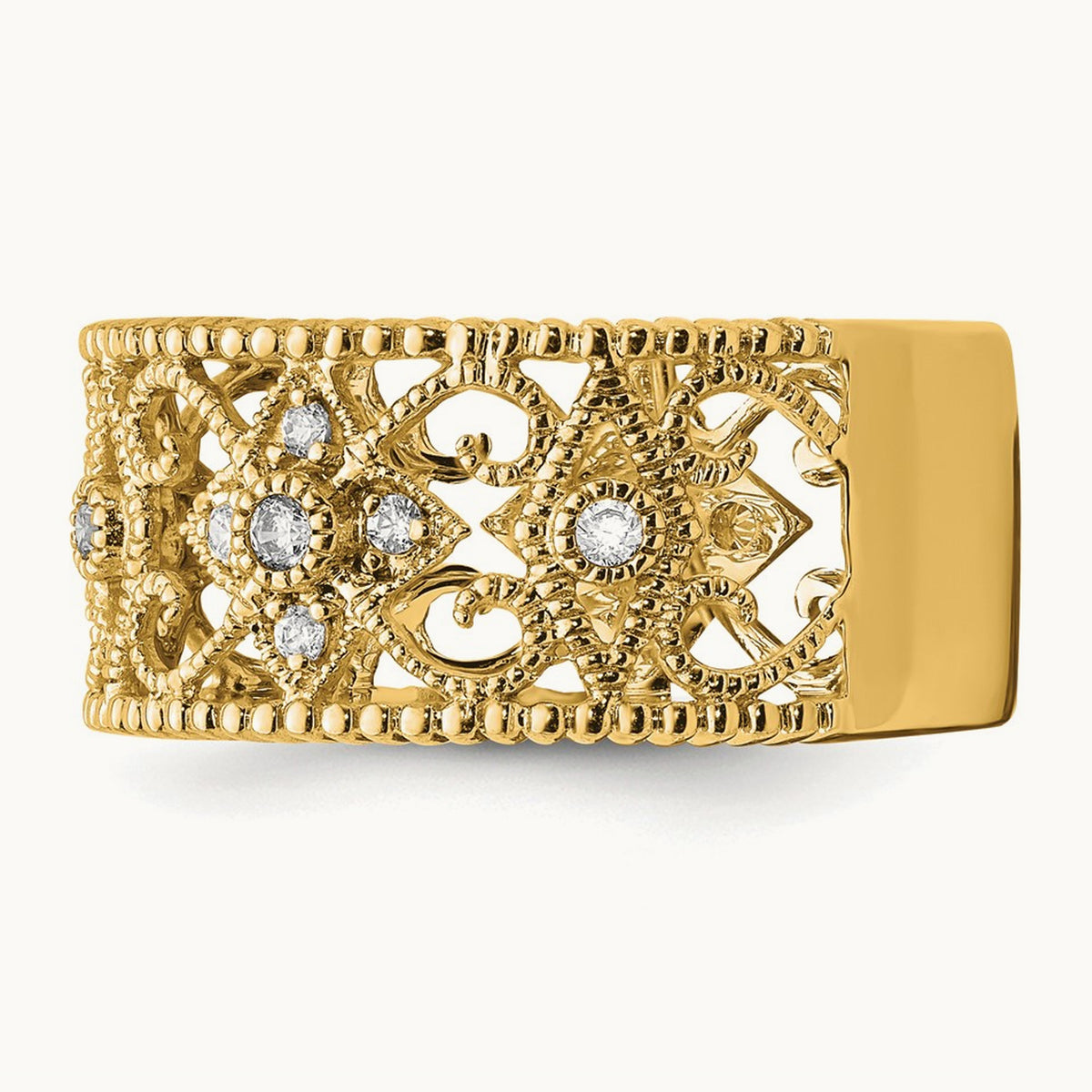 Fashion Band, 0.25 ct tw Lab-Grown Diamond — 14K Yellow Gold