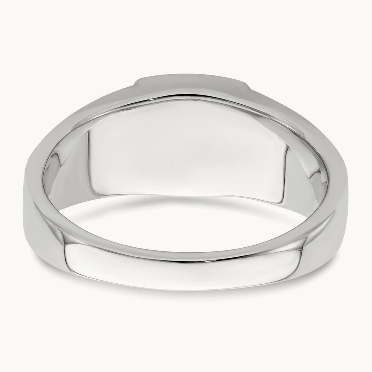 Onyx and Diamond Mens Ring, 14K White Gold
