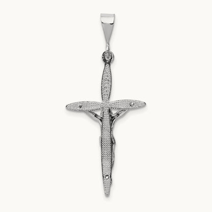 Passion Crucifix Pendant — 14K White Gold