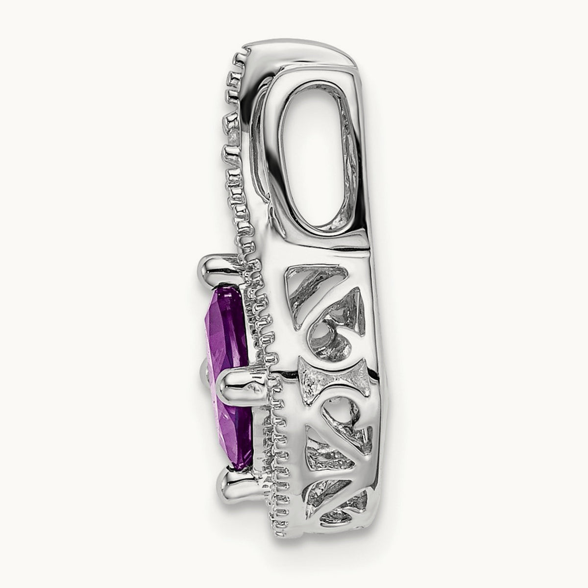 Amethyst and Diamond Pendant — photo set