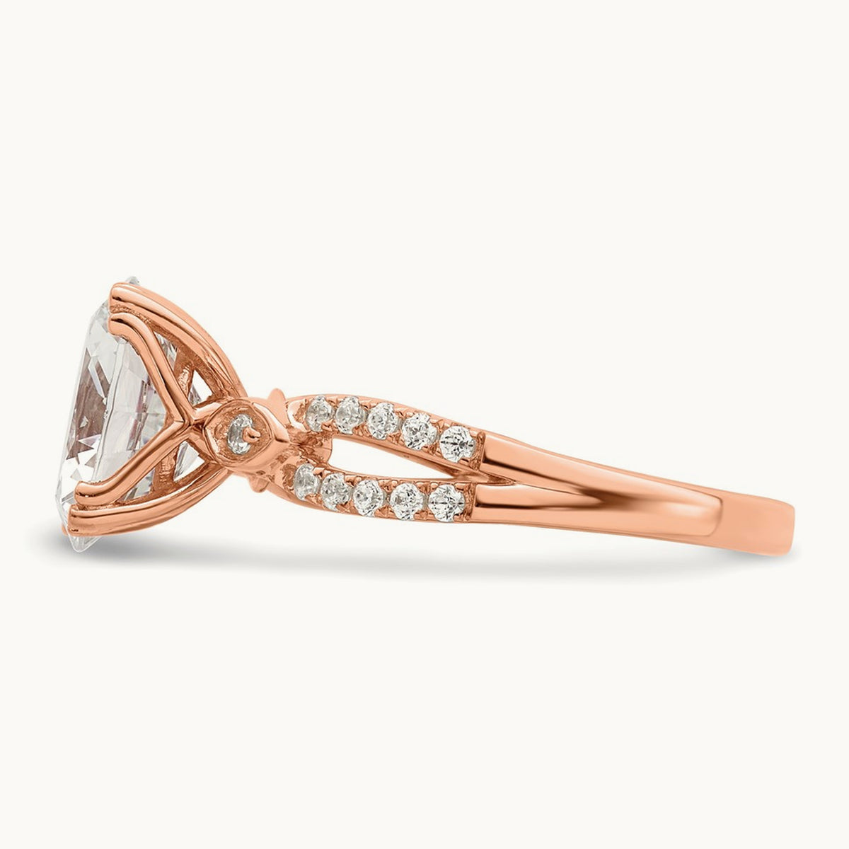 Oval Semi-Mount Engagement Ring — 2 ct, 7