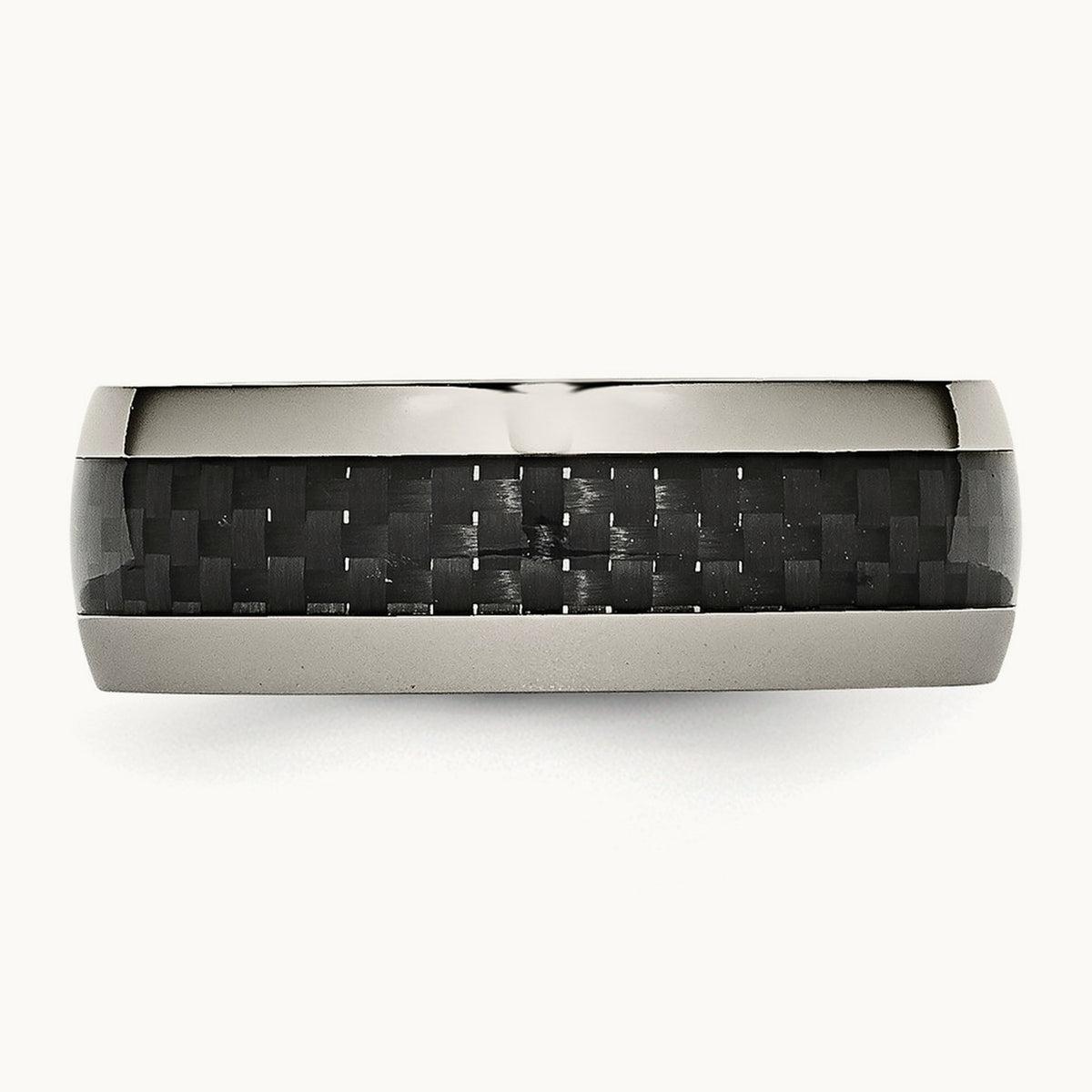 Cobalt Polished Black Carbon Fiber Inlay Band — 13