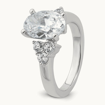 Oval 3 Stone Engagement Ring, 3.00 ct tw Lab-Grown Diamond