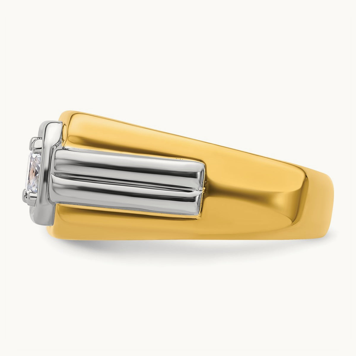 Two-tone Polished Men's Ring Mounting