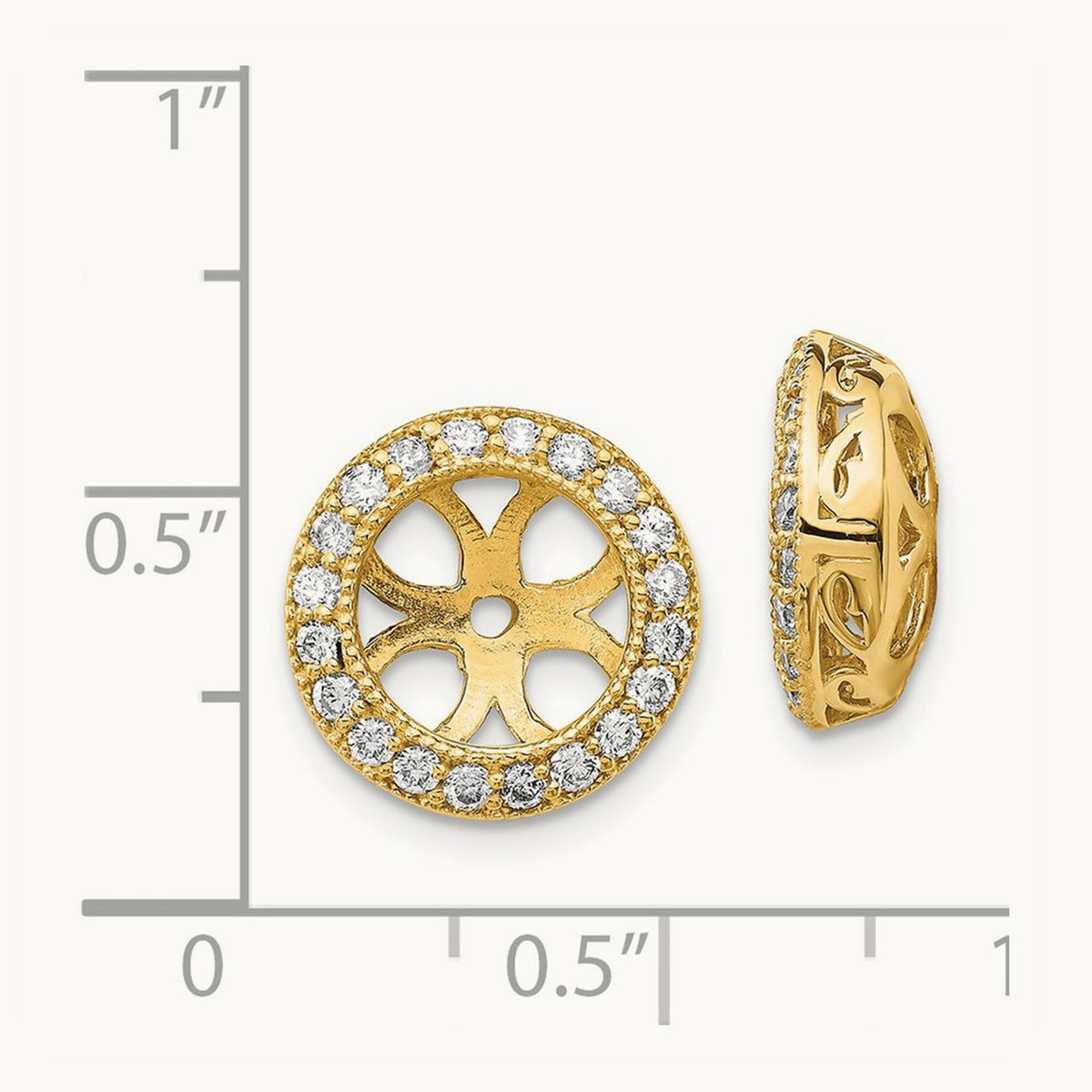 A Diamond Earring Jacket, 14K
