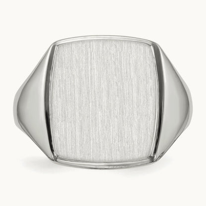 Open Back Mens Signet Ring — photo set