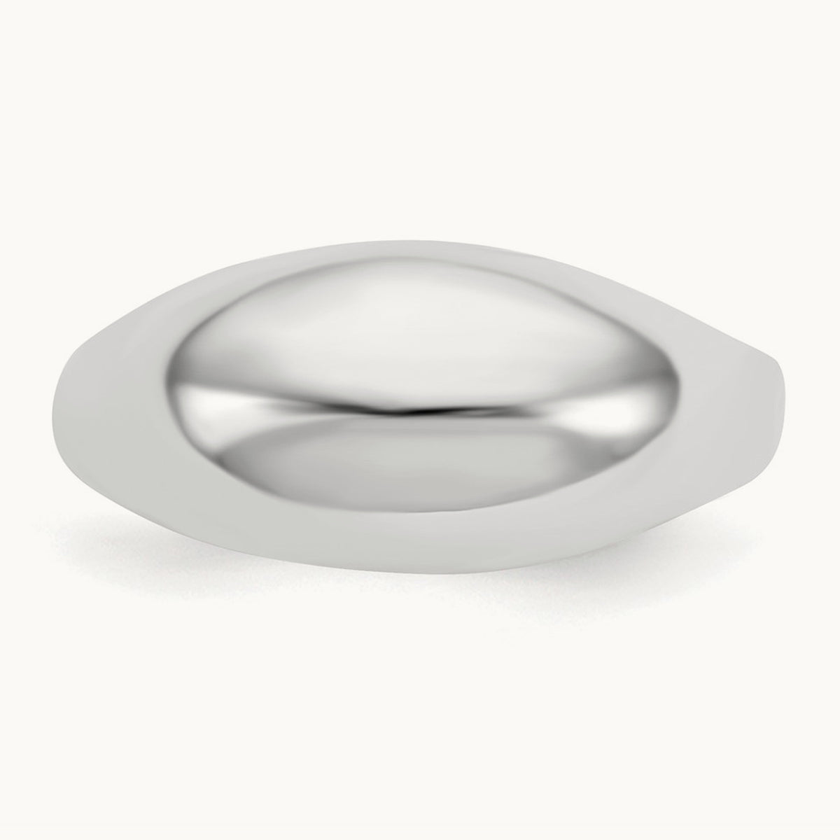 Polished Dome Ring, 14K White Gold