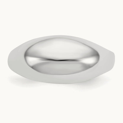 Polished Dome Ring, 14K White Gold