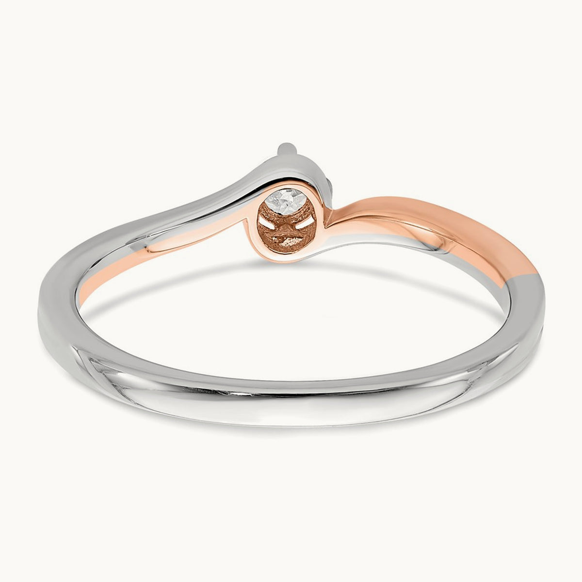 And Rose Plating Gold First Promise Promise Ring, 0.10 ct tw