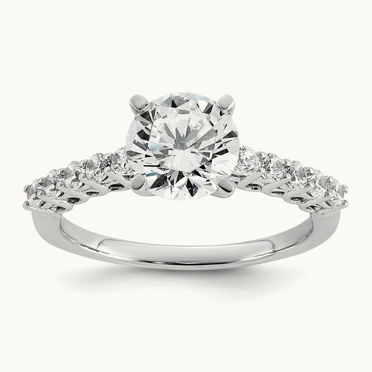 Round Engagement Ring, 2.00 ct tw Lab-Grown Diamond