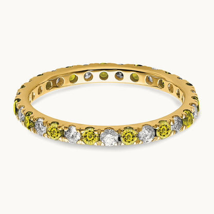 Created Yellow Sapphire Eternity Band — 14K Yellow Gold, 2.25 mm