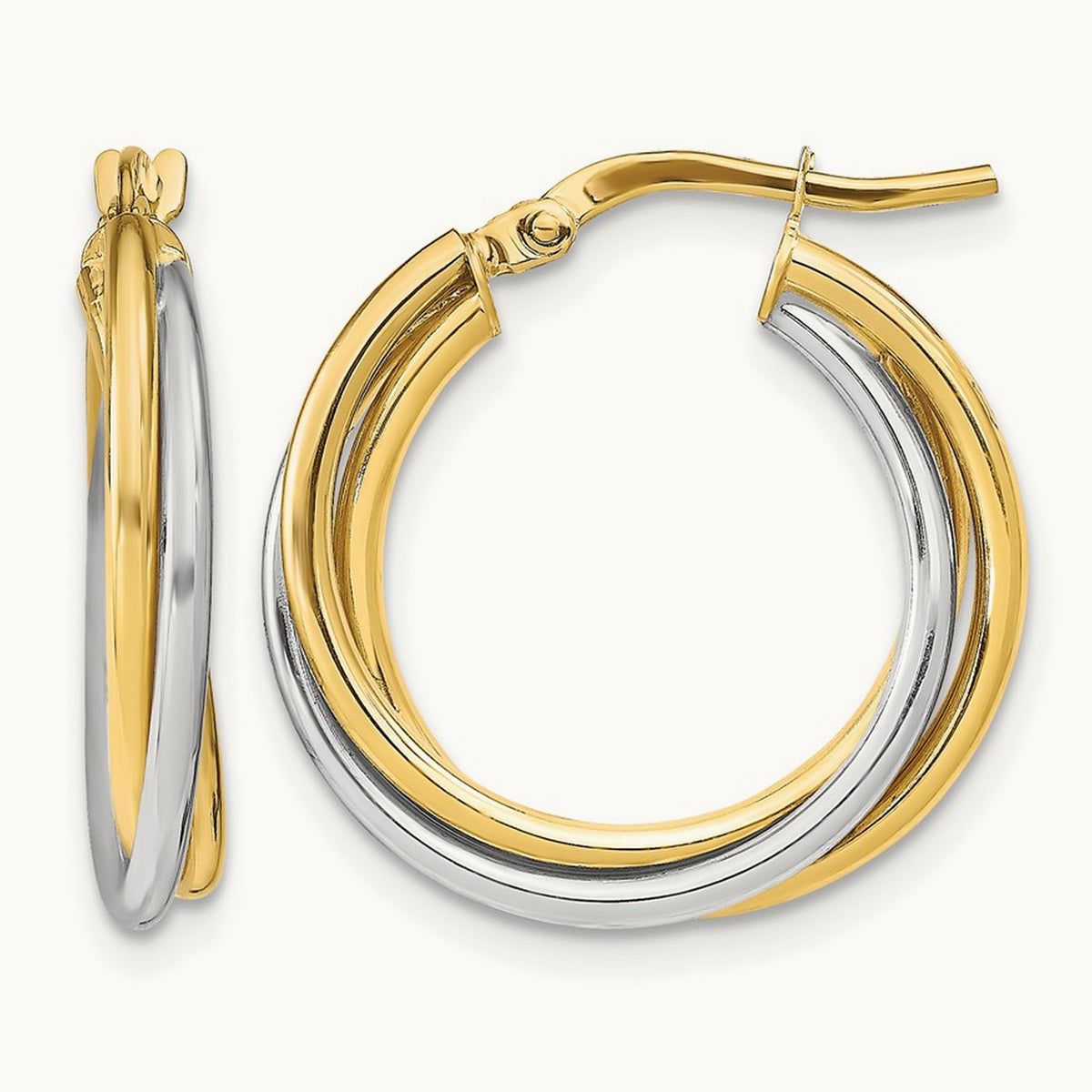 Leslie's with Polished Hoop Earrings — 22mm