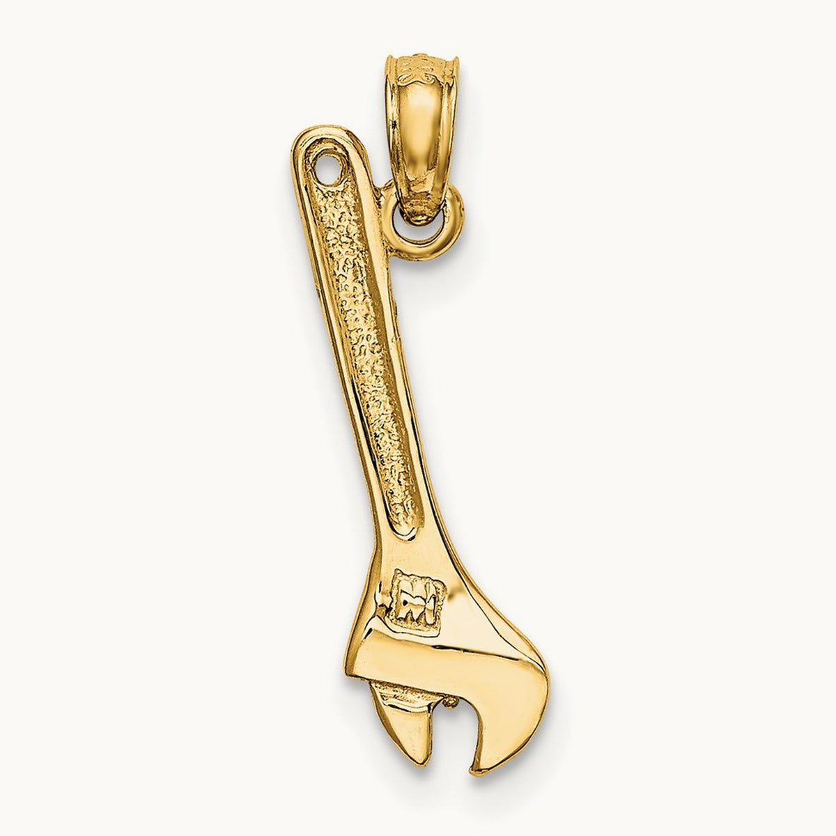 3-D Adjustable Wrench Charm, 14K