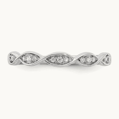 Diamond Wedding Band, 14K White Gold