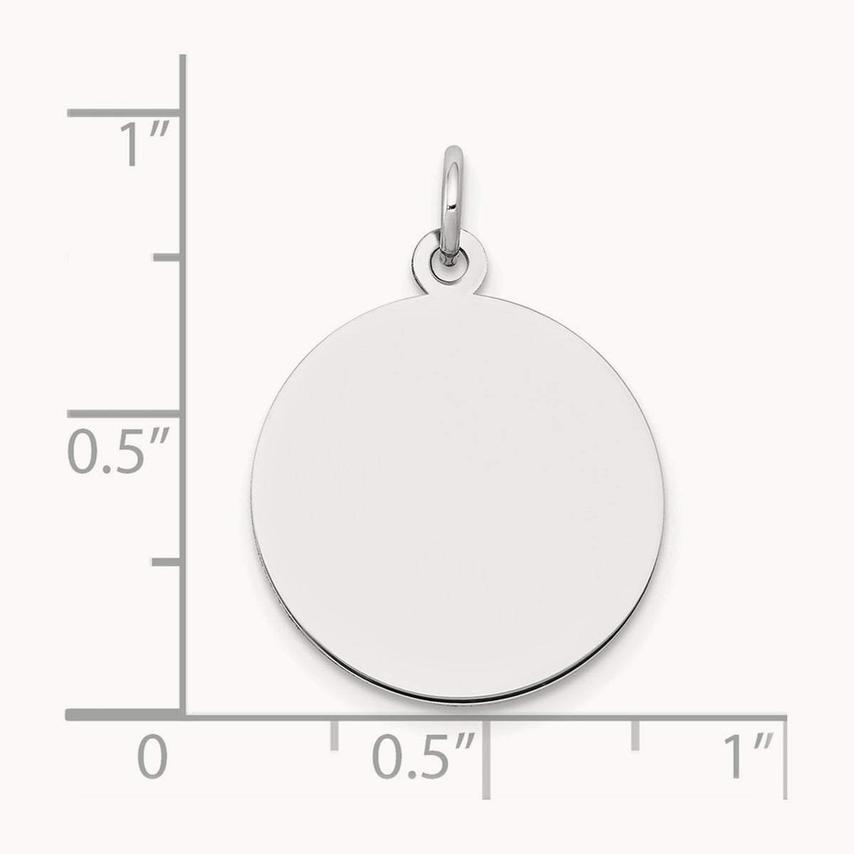 Plain .035 Gauge Round Engravable Disc Charm — 25mm