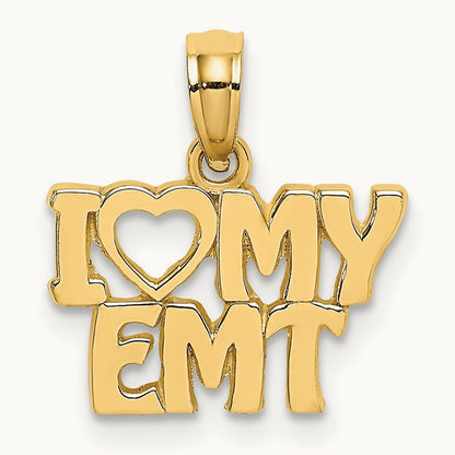 I LOVE MY EMT Charm, 14K