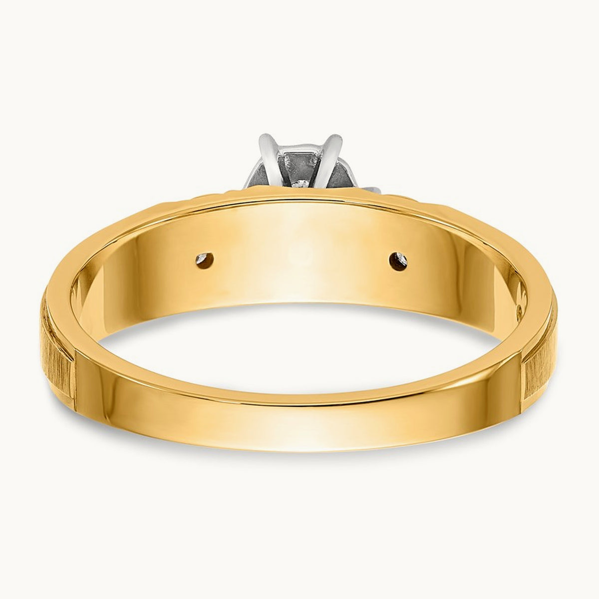 AA Quality Trio Complete Engagement Ring, 14K