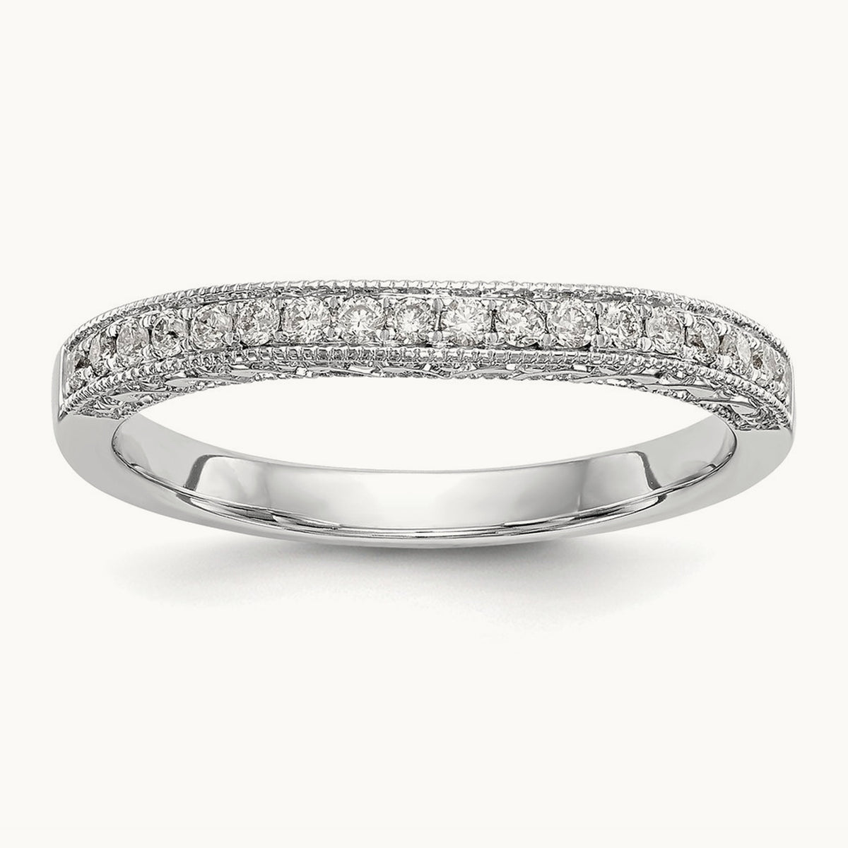 Diamond Wedding Band, 14K White Gold