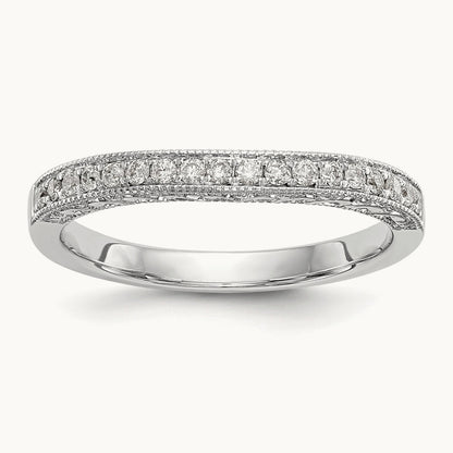 Diamond Wedding Band, 14K White Gold