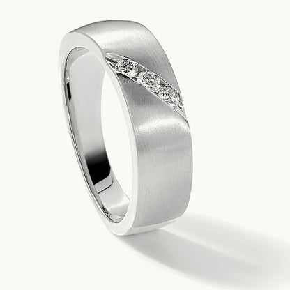 Diamond Men's Band, 14K White Gold