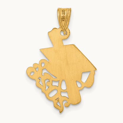Graduation Cap and Slanted Diploma 2026 Charm, 14K