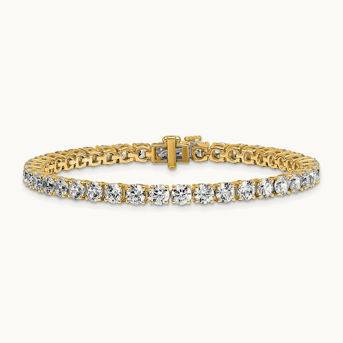 Tennis Bracelet, 10.00 ct tw Lab-Grown Diamond — 14K Yellow Gold