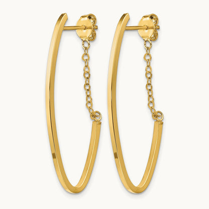Polished Hoop Earrings, 14K — Leslie's