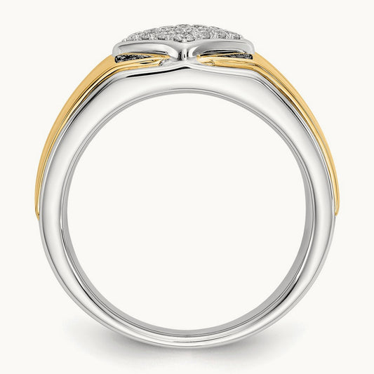 Black and Diamond Mens Ring — photo set