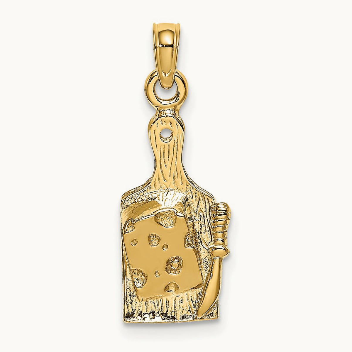Cheese Board w/ Knife Charm, 14K