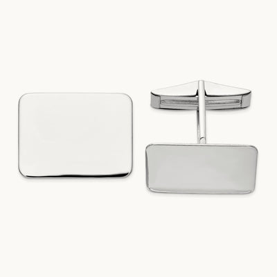 WG Men's Rectangular Cuff Links, 14K