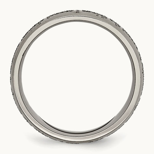 Brushed Serenity Prayer Laser Design Band — photo set