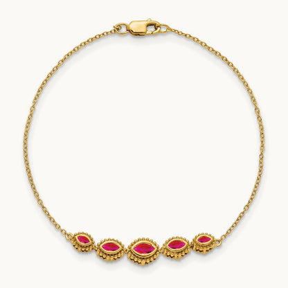 Marquise Ruby Bracelet, 14K