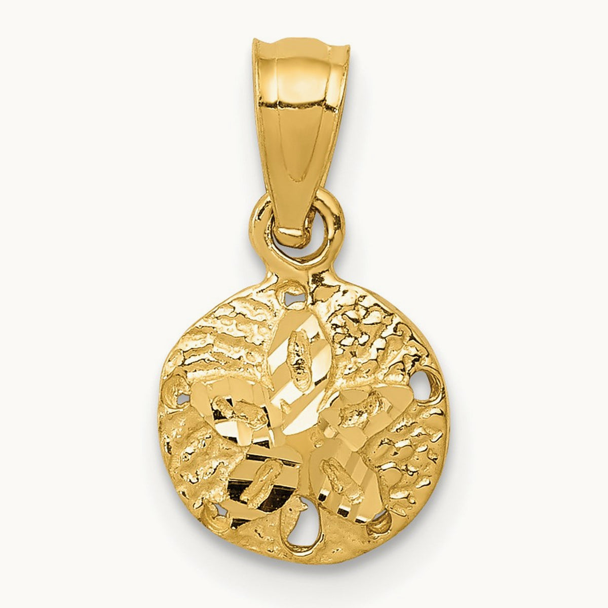 Sand Dollar Pendant, 14K