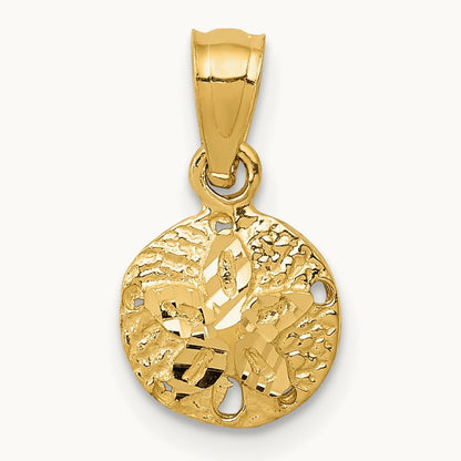Sand Dollar Pendant, 14K