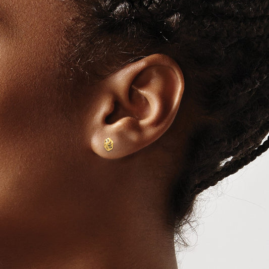 Polished Flower Post Earrings — photo set