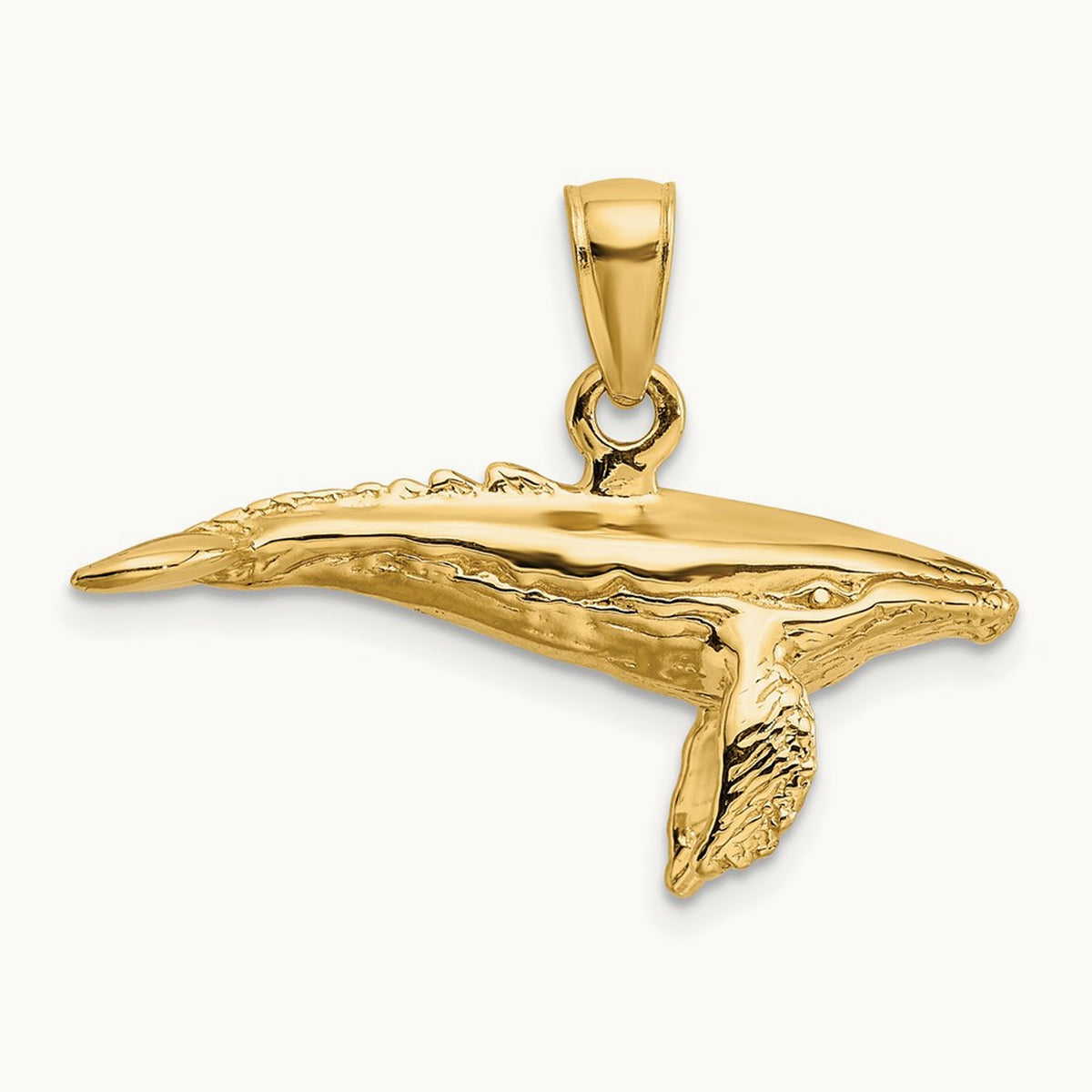 3-D w/ Textured Underside Humpback Whale Charm — photo set