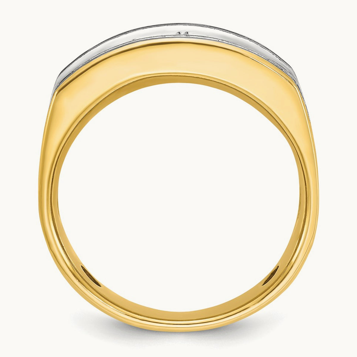 With Blk RH 5 Stone Men's Ring, 1.00 ct tw Lab-Grown Diamond