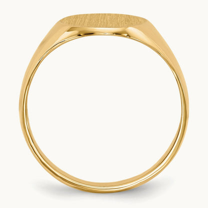 10.0x14. Closed Back Signet Ring, 0mm, 14K