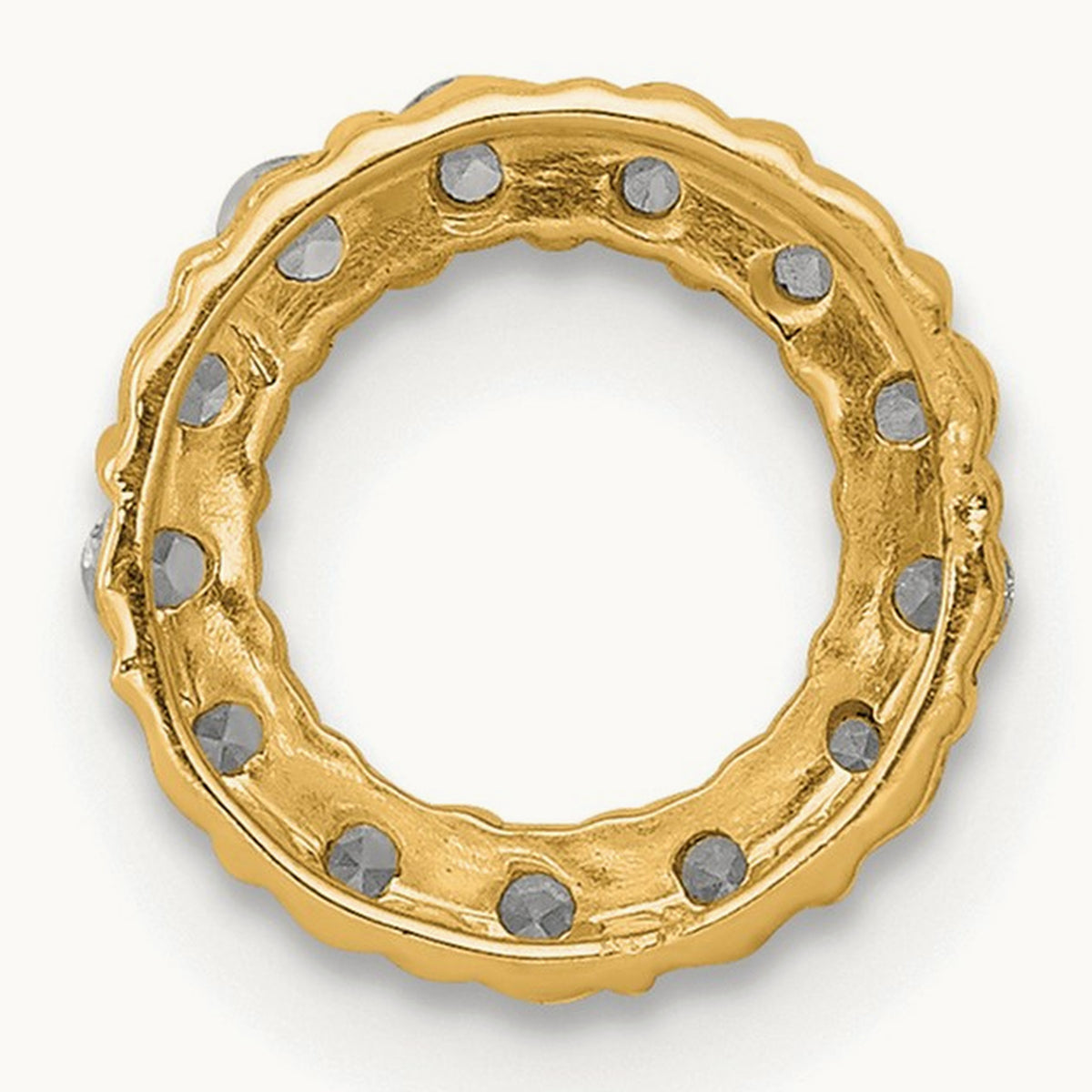 Diamond Circle Chain Slide — 14K Yellow Gold, 9.75mm