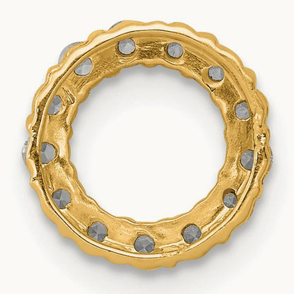 Diamond Circle Chain Slide — 14K Yellow Gold, 9.75mm