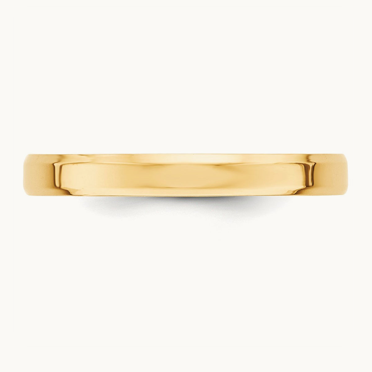 Bevel Edge Comfort Fit Band — 14K Yellow Gold, 3mm