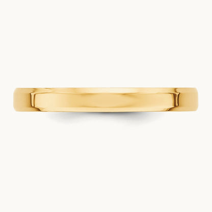 Bevel Edge Comfort Fit Band — 14K Yellow Gold, 3mm