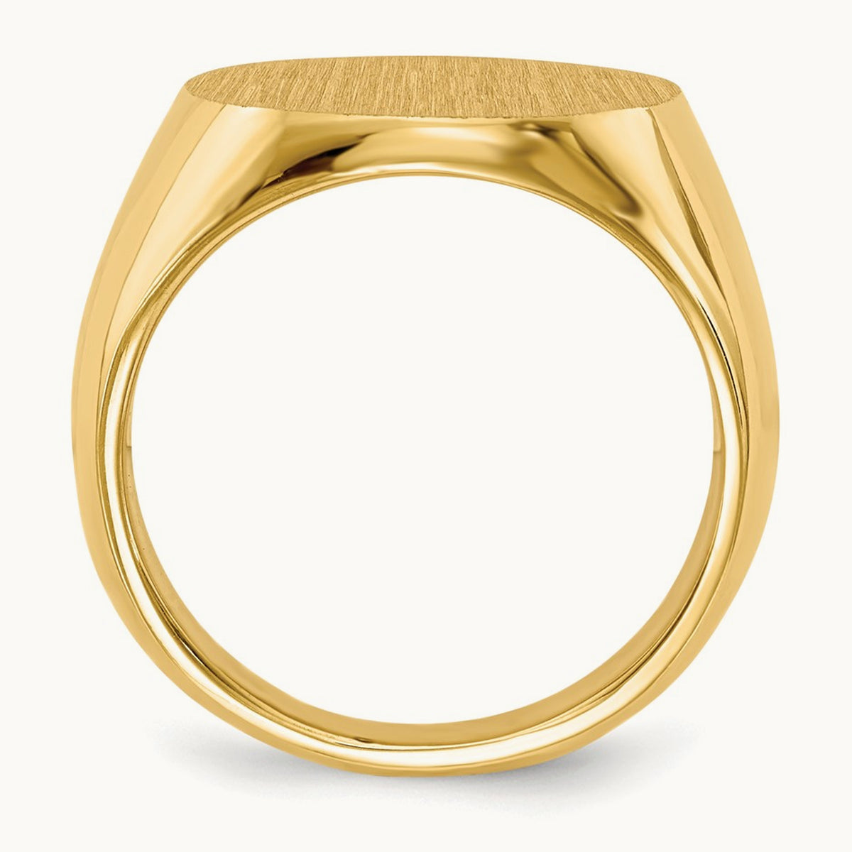 15.5x15. Closed Back Signet Ring, 0mm, 14K