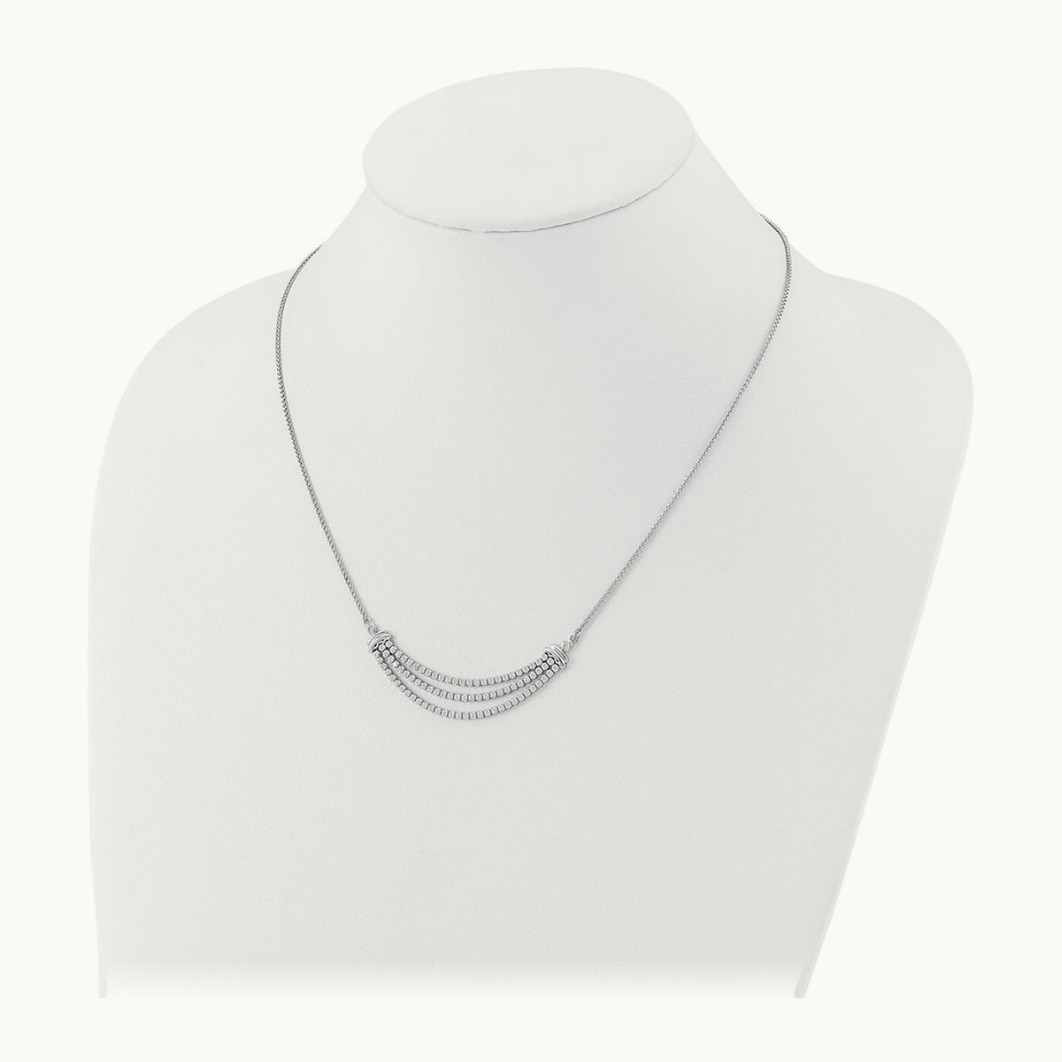 Adjust 3 Row Tennis Style Bolo Necklace, 2.25 ct tw Lab-Grown Diamond