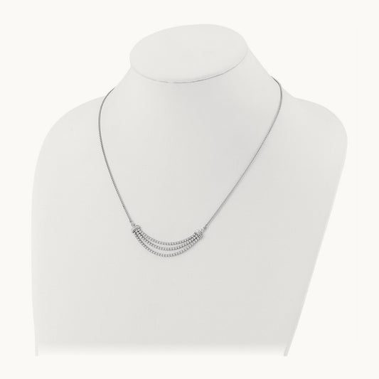 Adjust 3 Row Tennis Style Bolo Necklace, 2.25 ct tw Lab-Grown Diamond