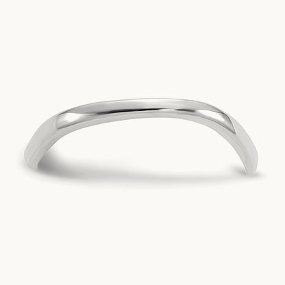 Polished Wave Fashion Thumb Ring, 14K White Gold