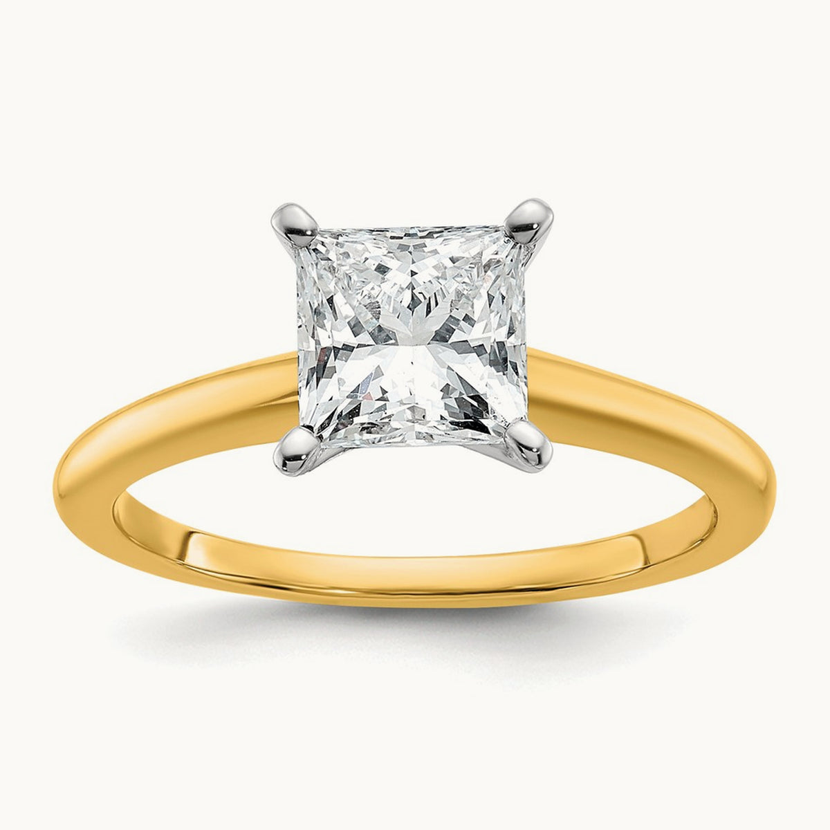Princess 8X Ring, 1.50 ct tw Lab-Grown Diamond — 14K Two-Tone