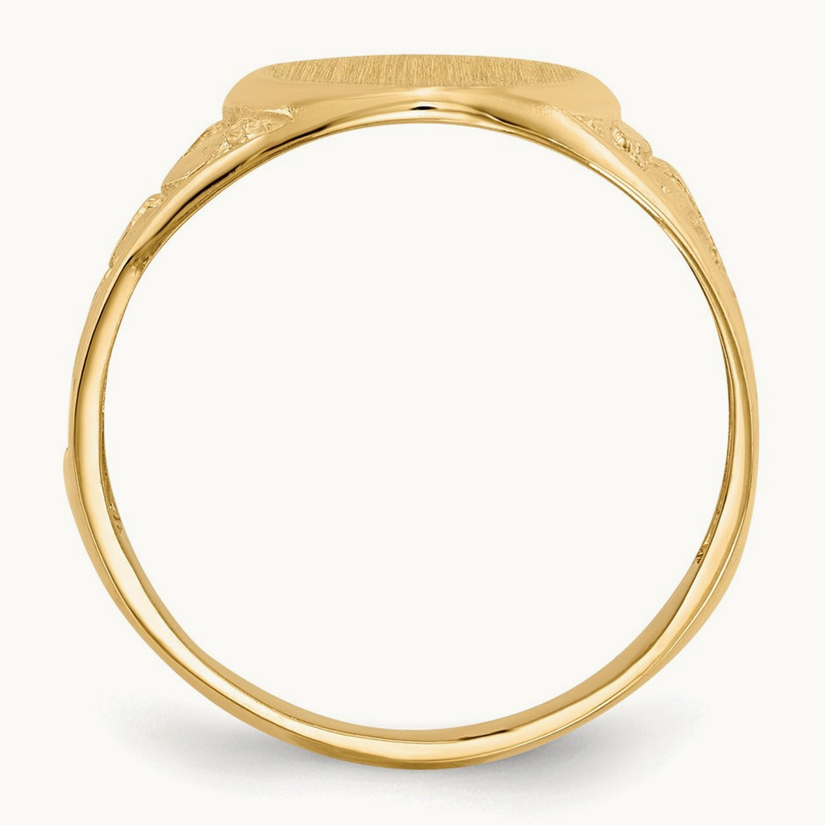Open Back Mens Signet Ring — photo set