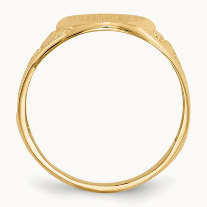 Open Back Mens Signet Ring — photo set